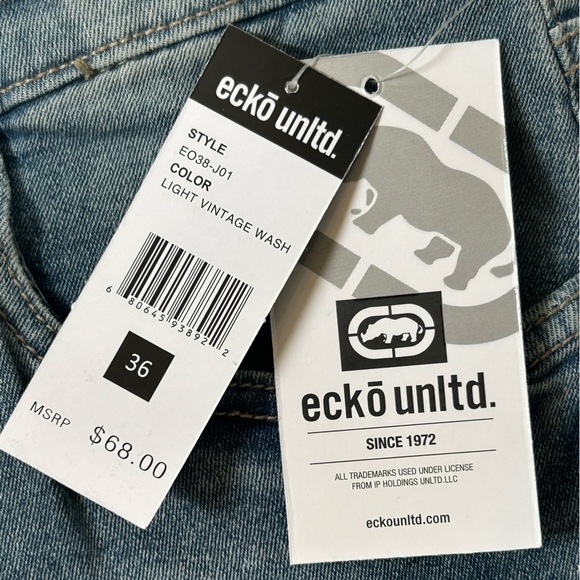 NWT Ecko Unlimited Men’s Athletic Fit Jeans - Picture 4 of 8